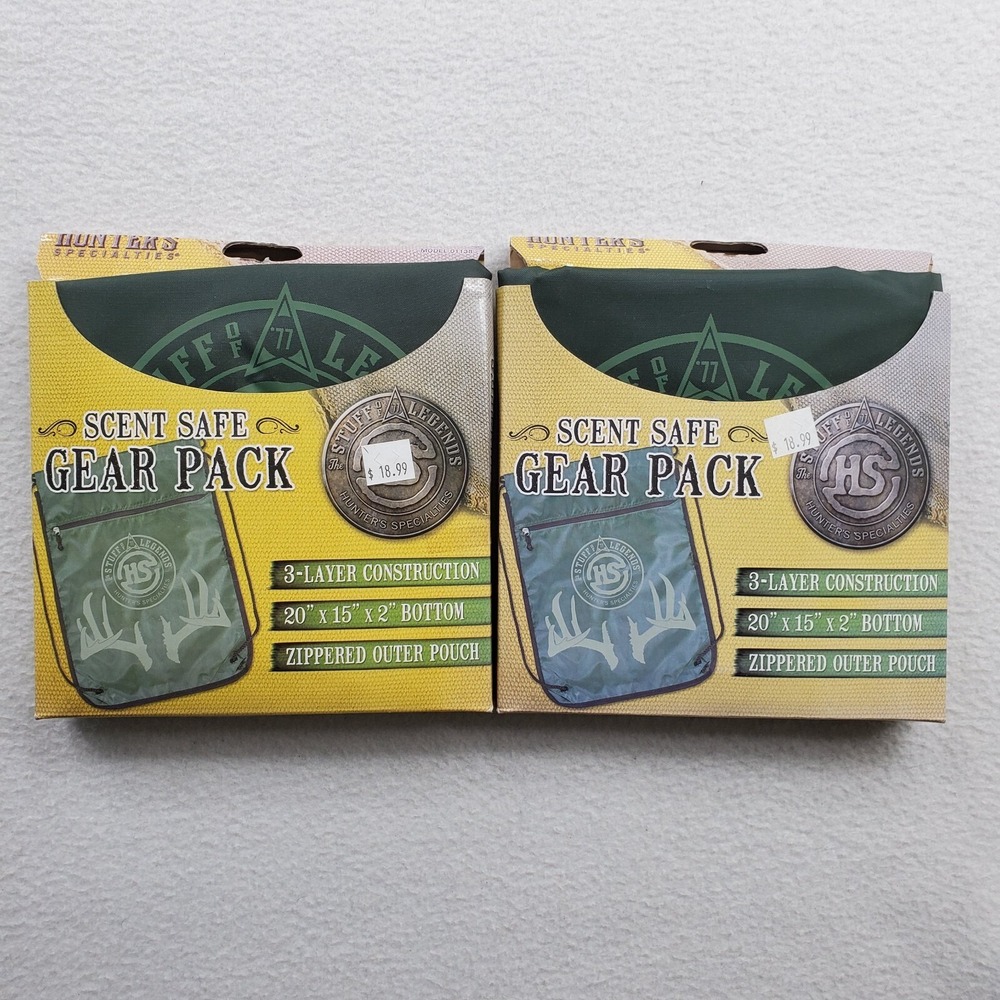 Hunters Specialties Bag Scent Safe Gear Pack Scent Free Water Resistant Lot 2